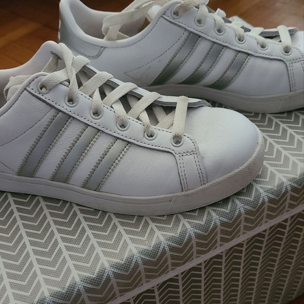 Adidas Grand Court All Leather Sneakers size 7 hp 21x🔥🔥🔥🔥 - Picture 2 of 11